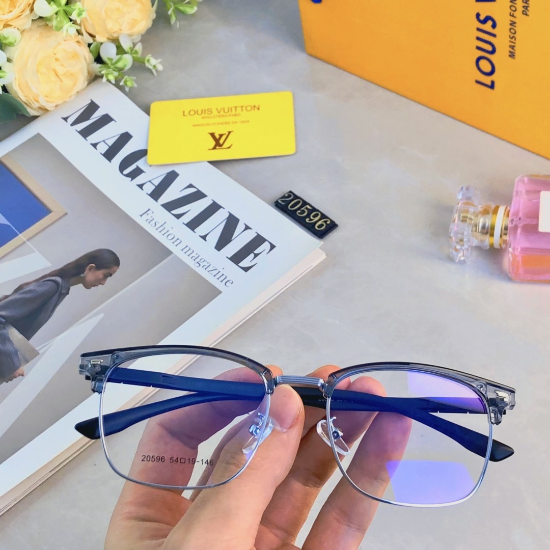 。。LOUISVUITTO*超轻眉线框近视眼镜理工潮流男女款可配度数斯文显脸小眼睛
