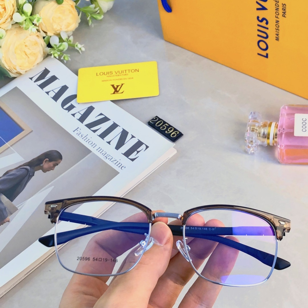 。。LOUISVUITTO*超轻眉线框近视眼镜理工潮流男女款可配度数斯文显脸小眼睛