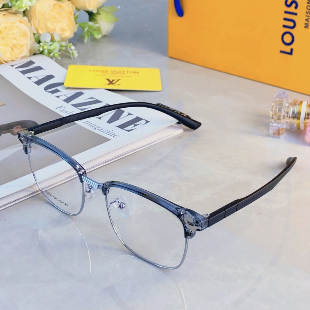 。。LOUISVUITTO*超轻眉线框近视眼镜理工潮流男女款可配度数斯文显脸小眼睛