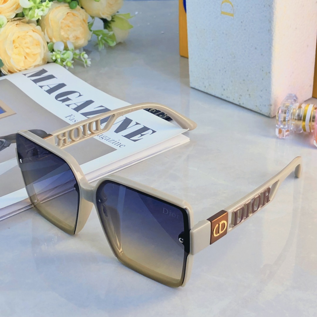 。。DIO*帅气个性拍照长方形大框遮脸太阳眼镜造型情侣开车蹦迪墨镜女