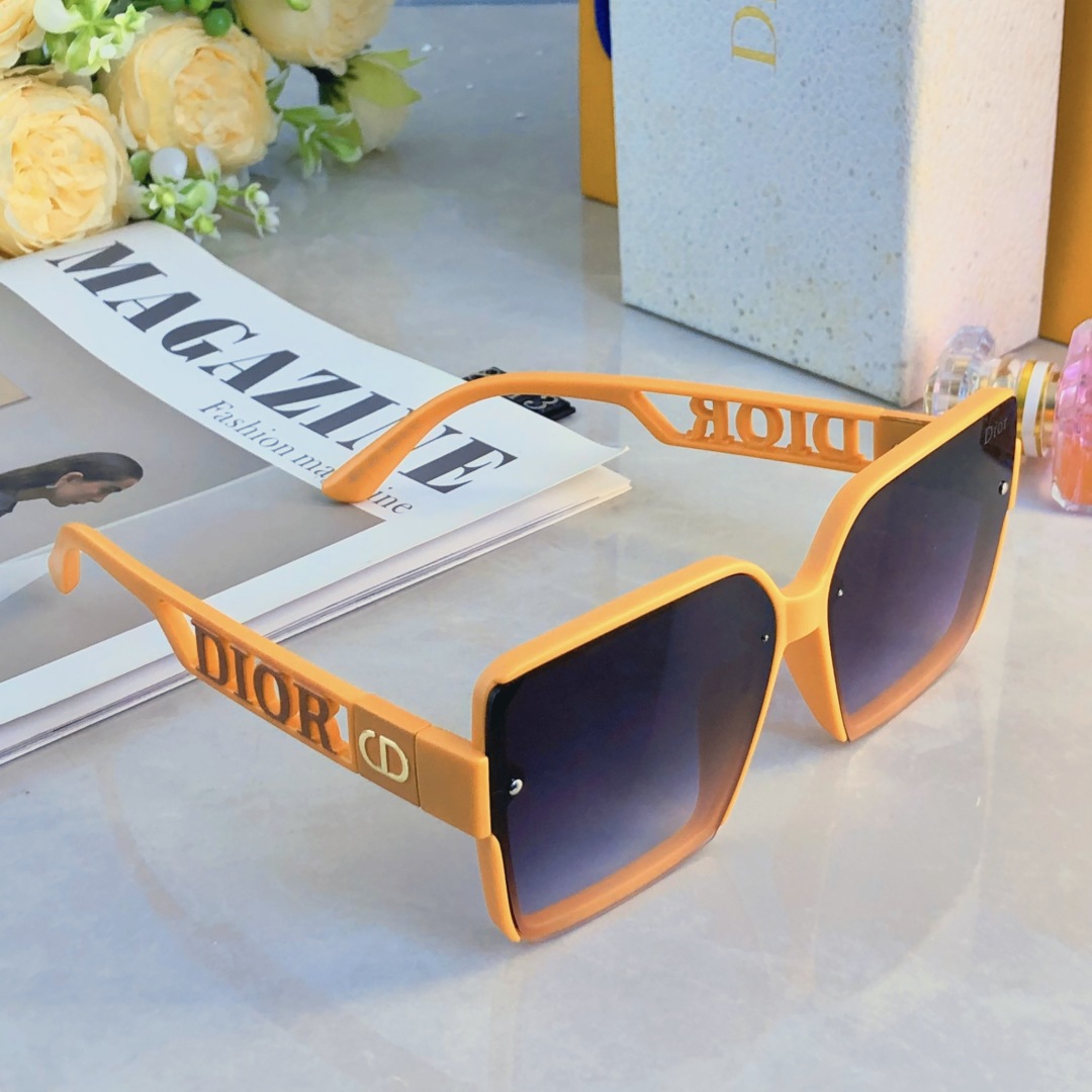 。。DIO*帅气个性拍照长方形大框遮脸太阳眼镜造型情侣开车蹦迪墨镜女