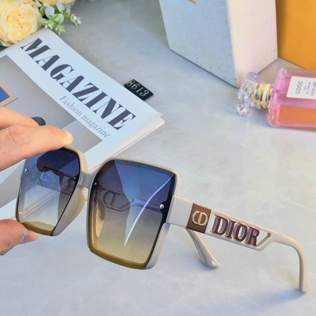 。。DIO*帅气个性拍照长方形大框遮脸太阳眼镜造型情侣开车蹦迪墨镜女