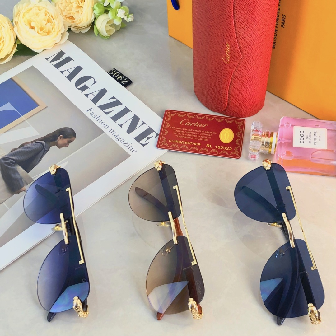 。。Cartie*欧美复古潮流大框切边墨镜男女潮个性木纹镜腿镶嵌太阳眼镜蛤蟆镜