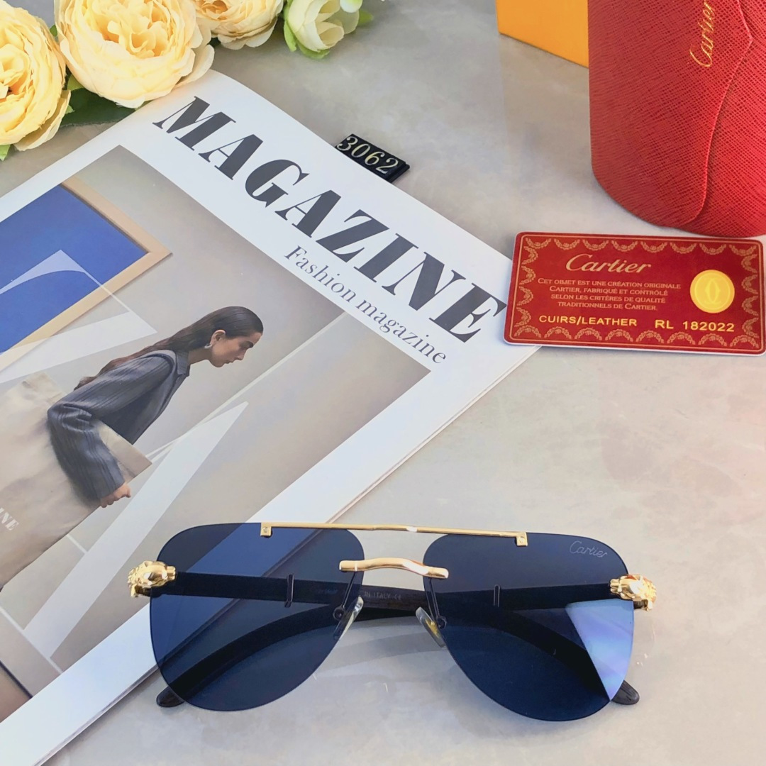 。。Cartie*欧美复古潮流大框切边墨镜男女潮个性木纹镜腿镶嵌太阳眼镜蛤蟆镜