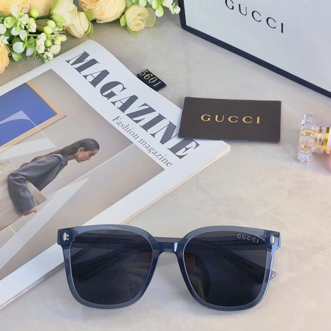 。。Gucc*新款韩版时尚方框墨镜女圆脸ins网红街拍太阳眼镜男潮防紫外线