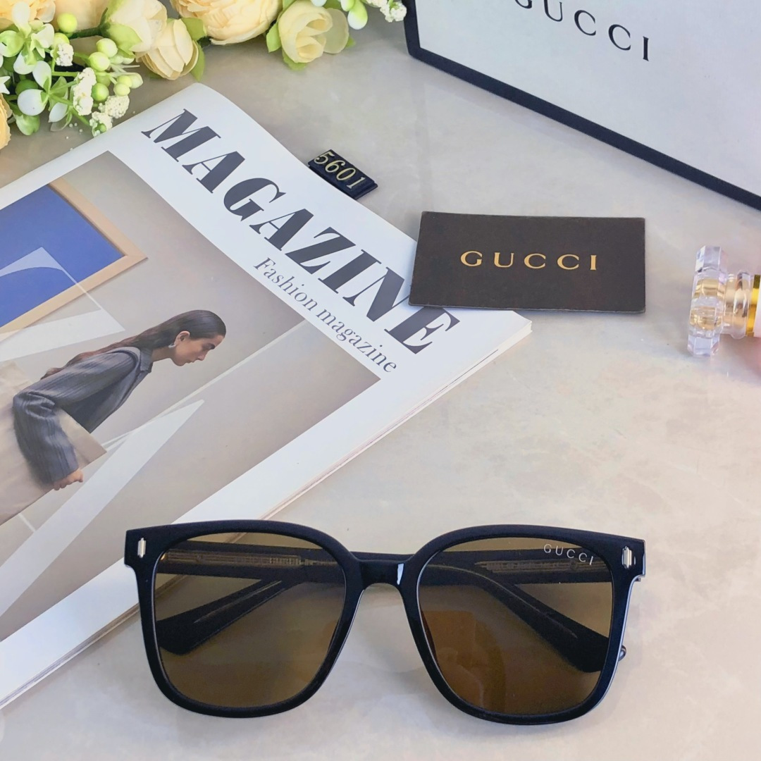 。。Gucc*新款韩版时尚方框墨镜女圆脸ins网红街拍太阳眼镜男潮防紫外线