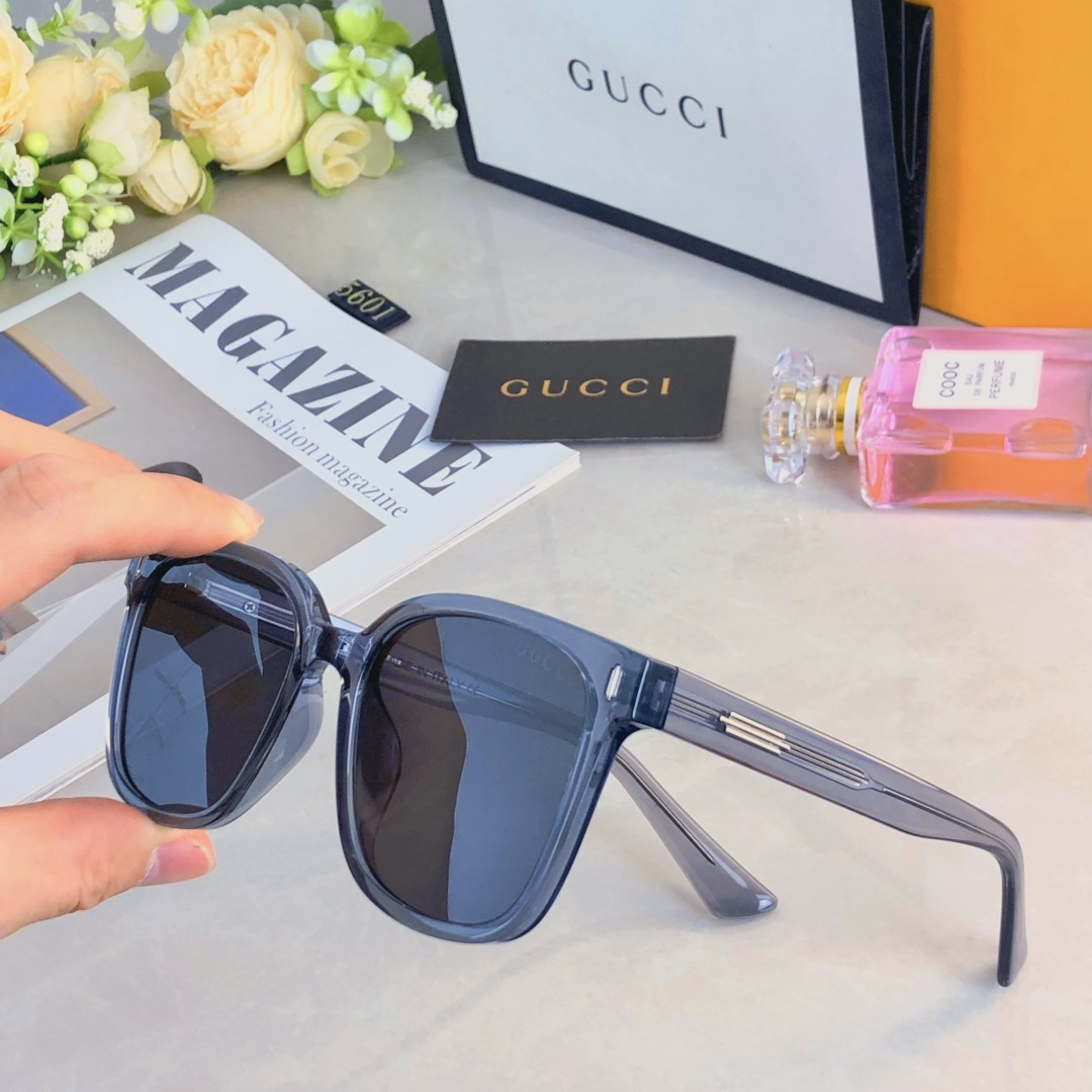。。Gucc*新款韩版时尚方框墨镜女圆脸ins网红街拍太阳眼镜男潮防紫外线