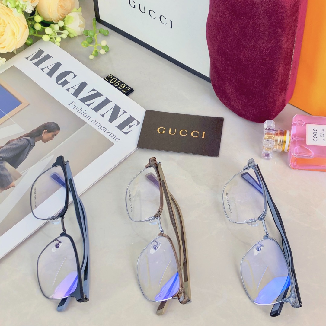 。。Gucc*2025新款款经典商务男士休闲眼镜男可配度数近视眼镜半框斯文痞帅