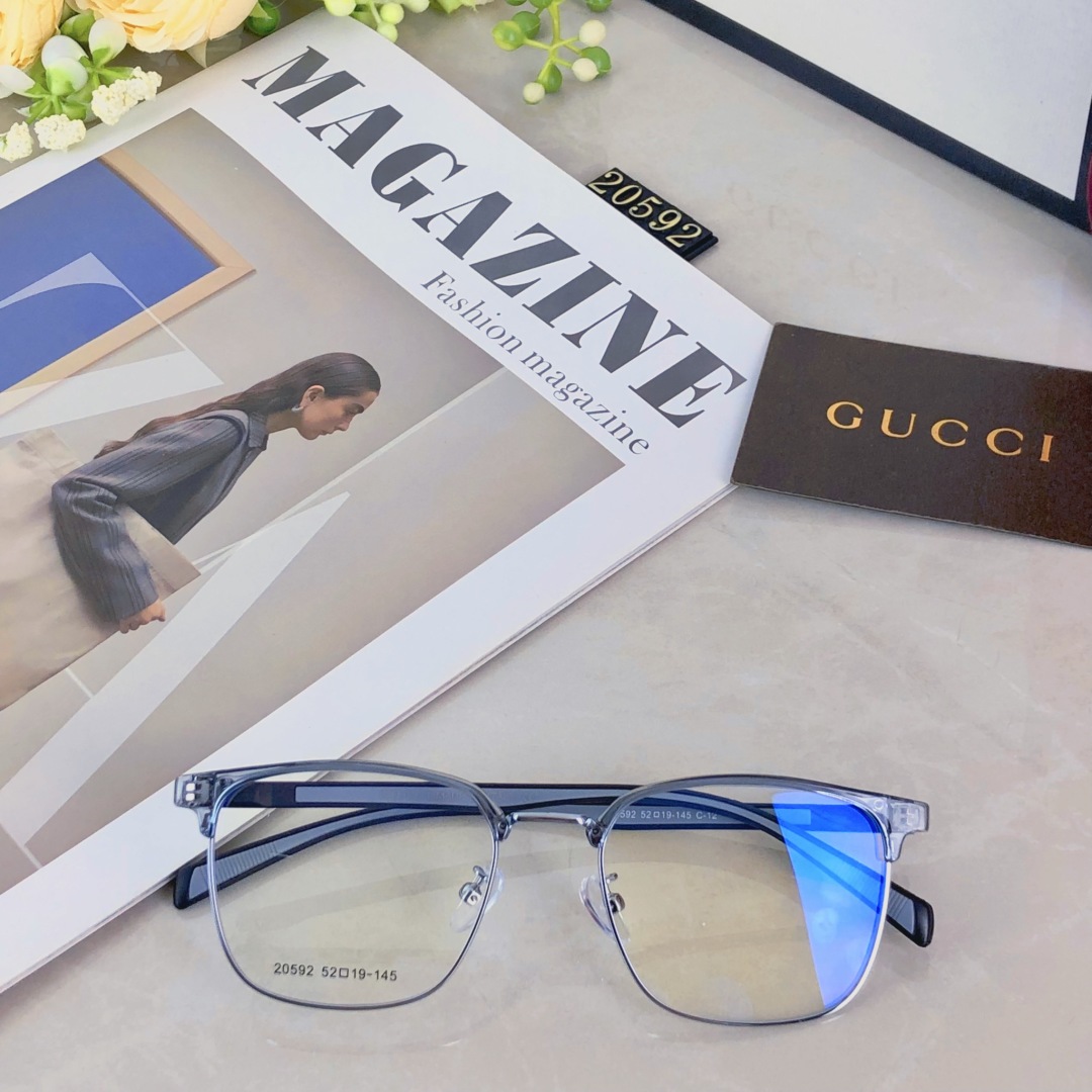 。。Gucc*2025新款款经典商务男士休闲眼镜男可配度数近视眼镜半框斯文痞帅