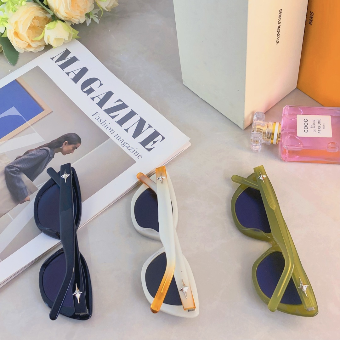 。。欧美风猫眼墨镜女级感潮防紫外线复古百搭显小脸太阳眼镜街拍遮阳