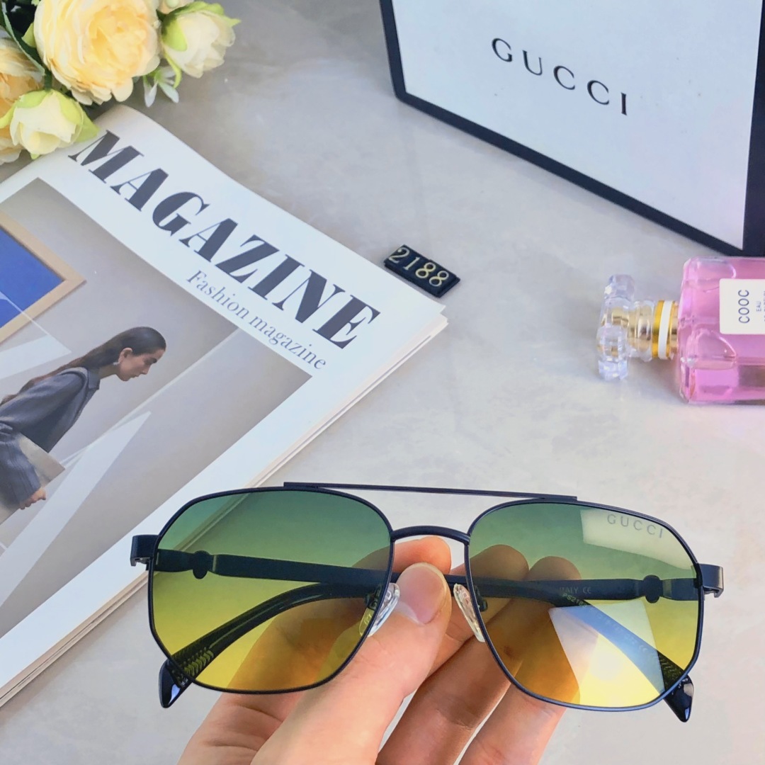 。。Gucc*优雅男士新款偏光太阳镜高级感十足墨镜百搭开车驾驶镜UV400