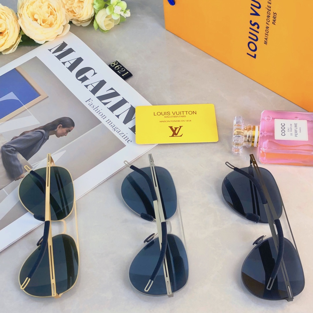 。。Louis vuitto*新款蛤蟆镜 超轻超弹不锈钢无螺丝墨镜 经典尼龙偏光太阳镜