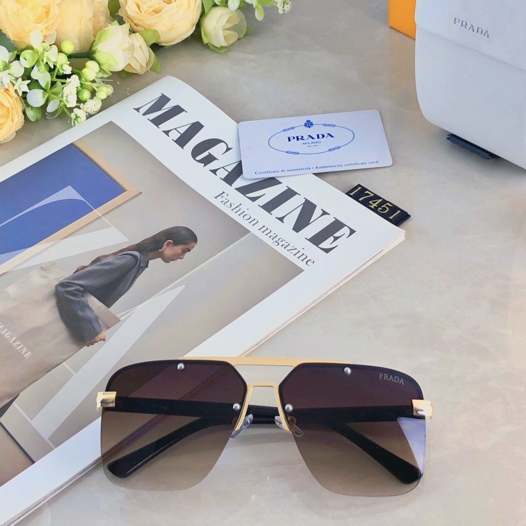 。。Prad*2025新款眼镜男女个性百搭开车旅行墨镜双梁防紫外线太阳镜