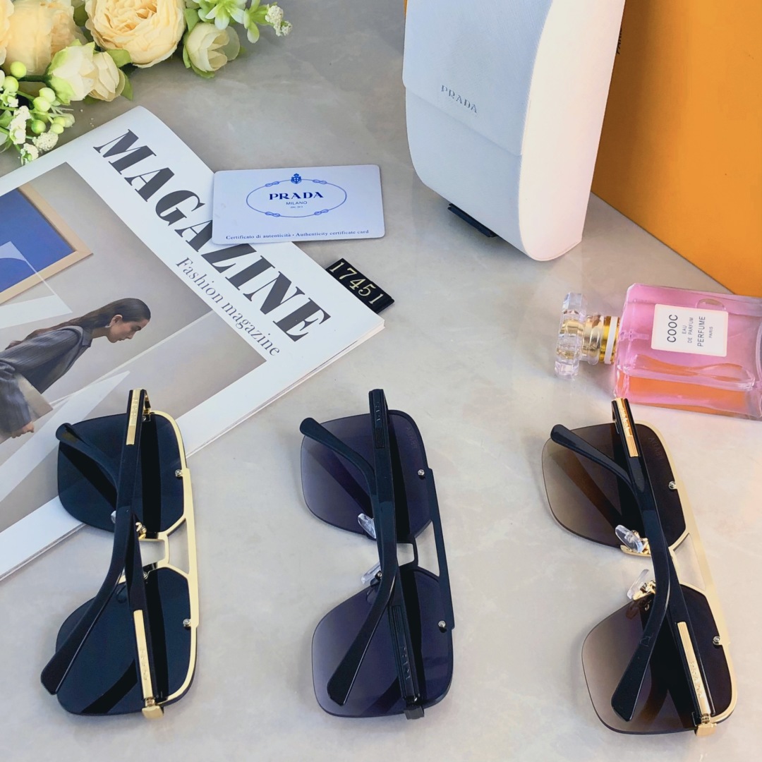 。。Prad*2025新款眼镜男女个性百搭开车旅行墨镜双梁防紫外线太阳镜