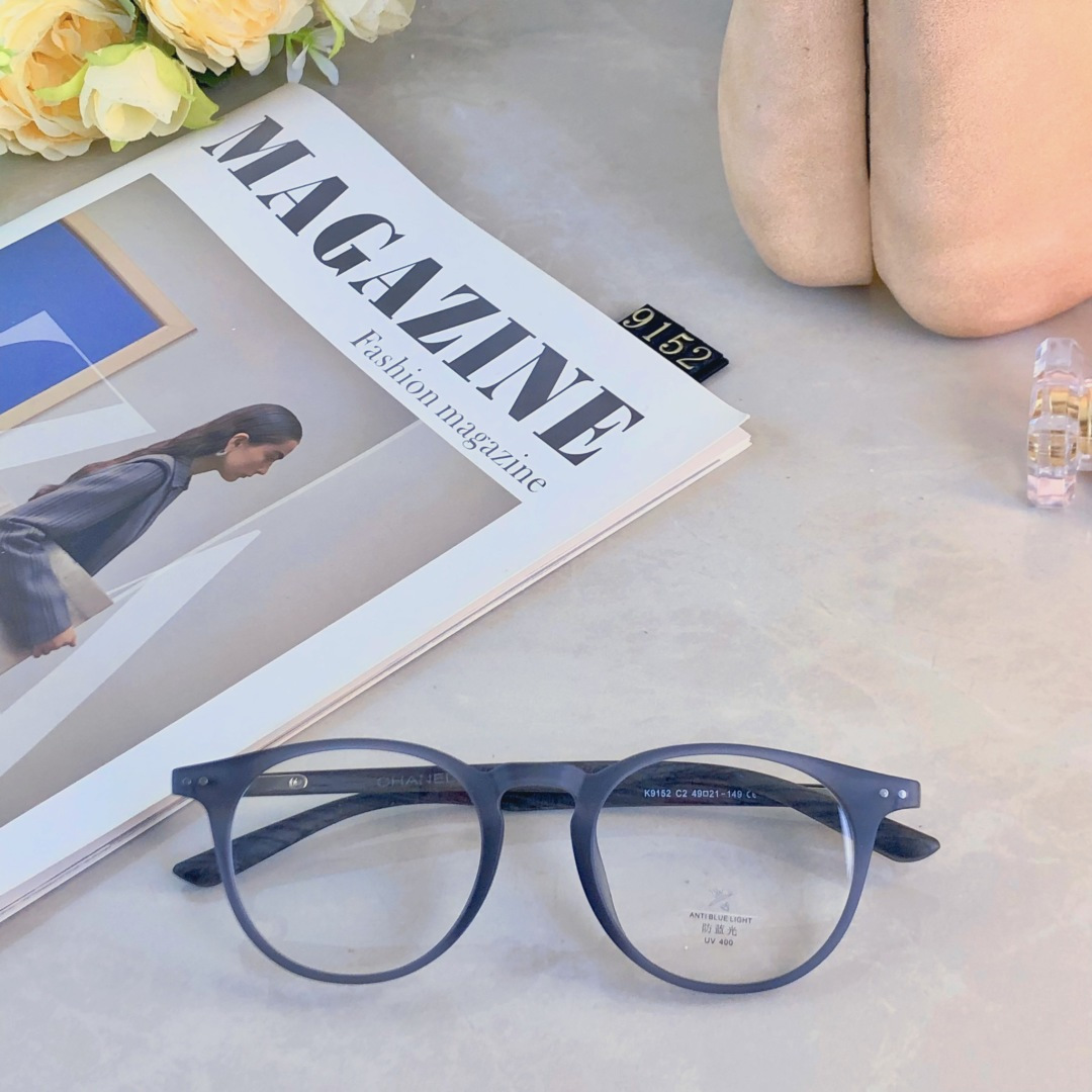 。。Chane*复古椭圆磨砂灰色木纹脚眼镜框男女小脸素颜日系近视眼睛框架手工