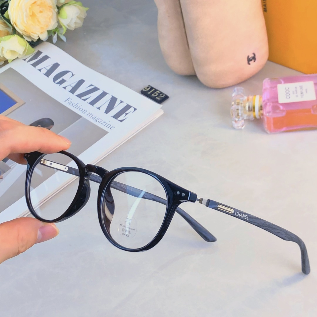 。。Chane*复古椭圆磨砂灰色木纹脚眼镜框男女小脸素颜日系近视眼睛框架手工