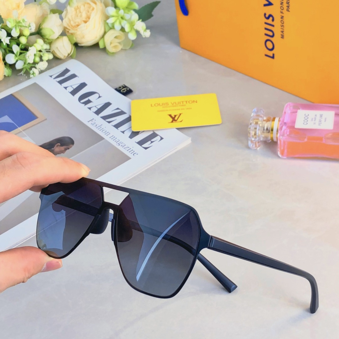 。。Louis vuitto*墨镜高级时尚尼龙偏光太阳镜男飞行员式大脸开车遮阳眼镜