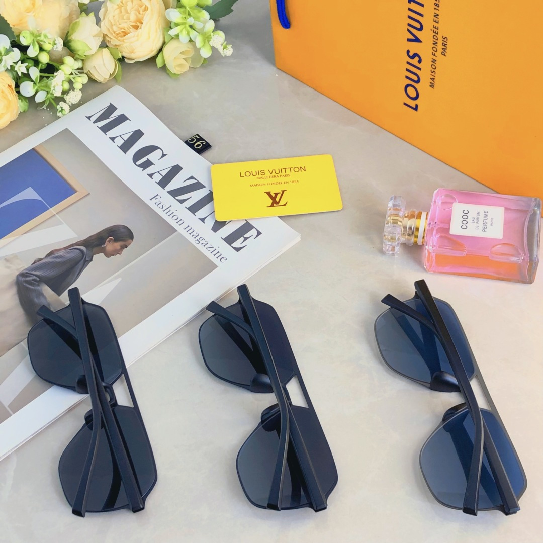 。。Louis vuitto*墨镜高级时尚尼龙偏光太阳镜男飞行员式大脸开车遮阳眼镜