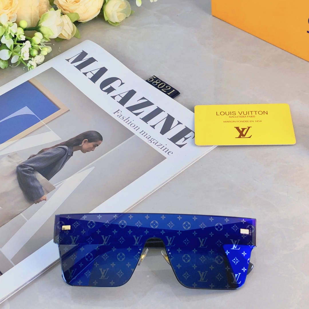 。。Louis vuitto*超大框方形太阳镜潮男女欧美显瘦开车墨镜复古一体式眼镜ins网红