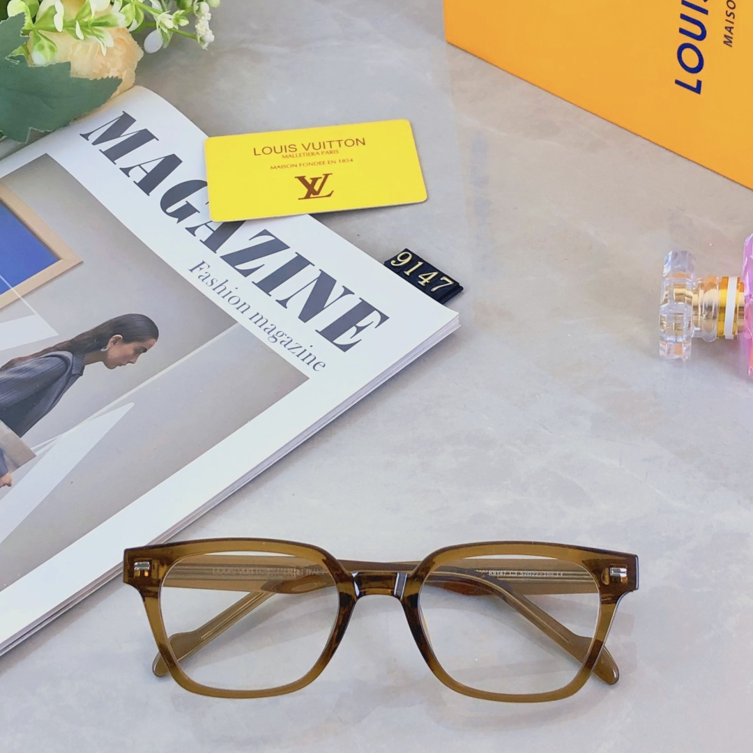 。。Louis vuitto*板材眼镜框男复古文艺日系超轻防蓝光近视眼镜女潮素颜小框