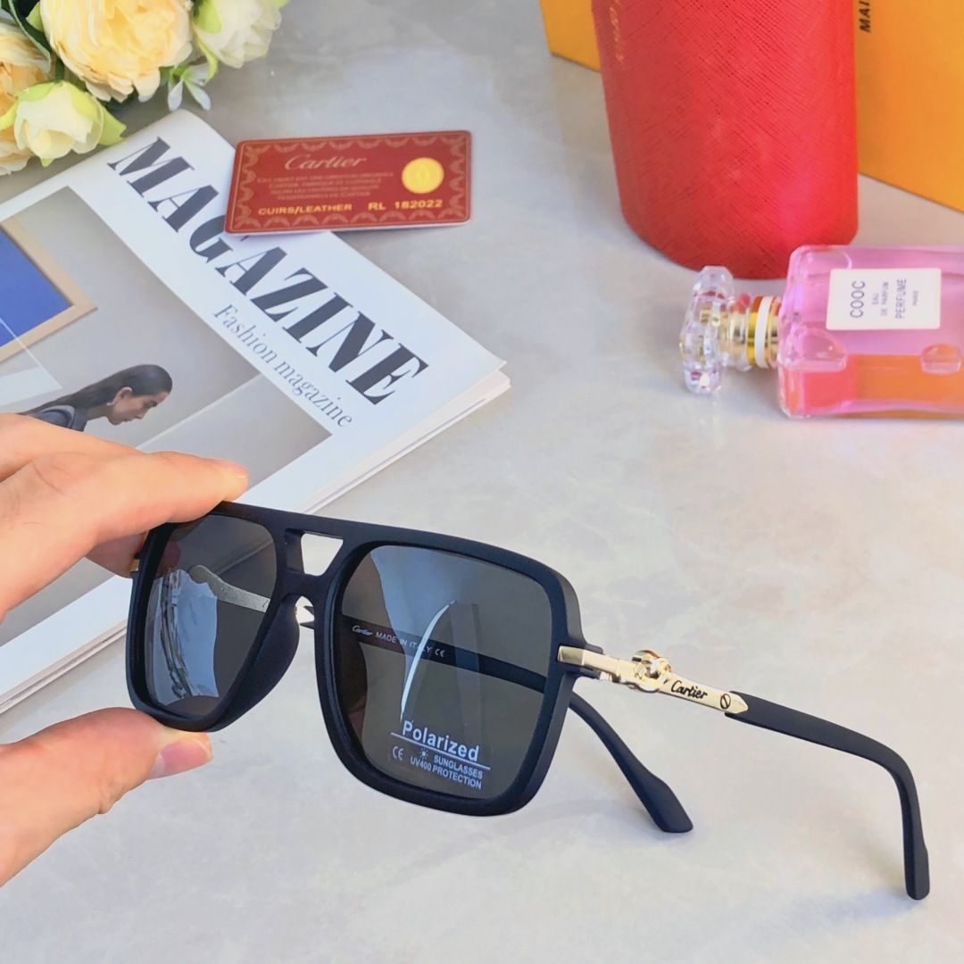 。。Cartie*2025新款时尚潮流大框飞行员太阳镜港风街拍防紫外线墨镜大脸显瘦