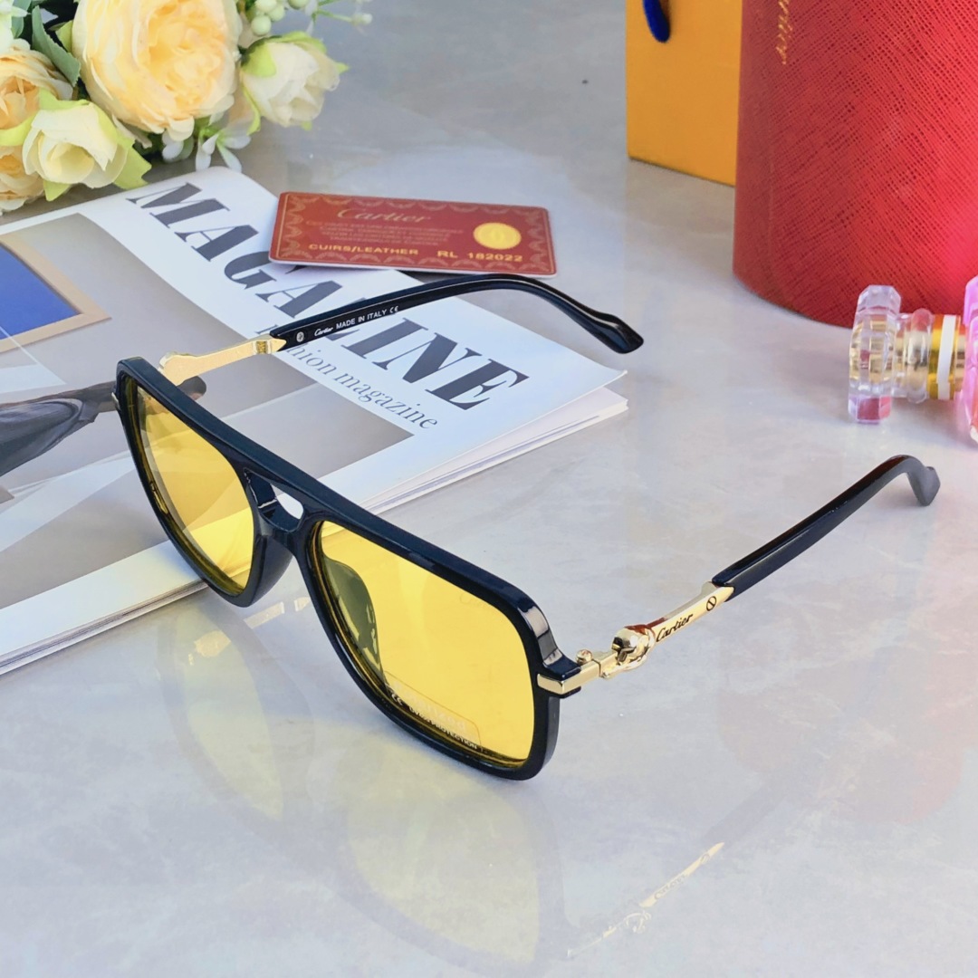 。。Cartie*2025新款时尚潮流大框飞行员太阳镜港风街拍防紫外线墨镜大脸显瘦