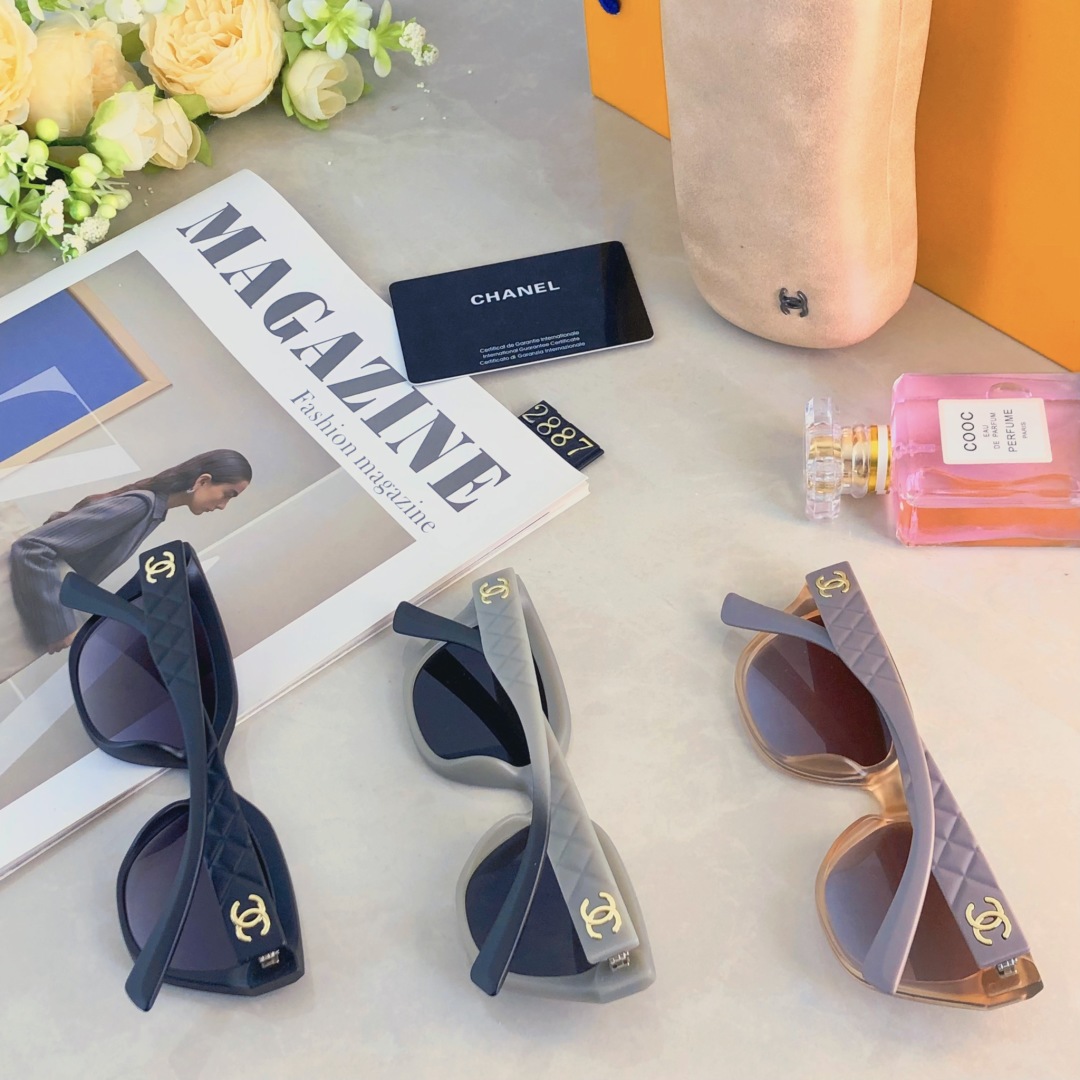 。。Chane*复古小框个性太阳眼镜网红风高级感墨镜开车小红书