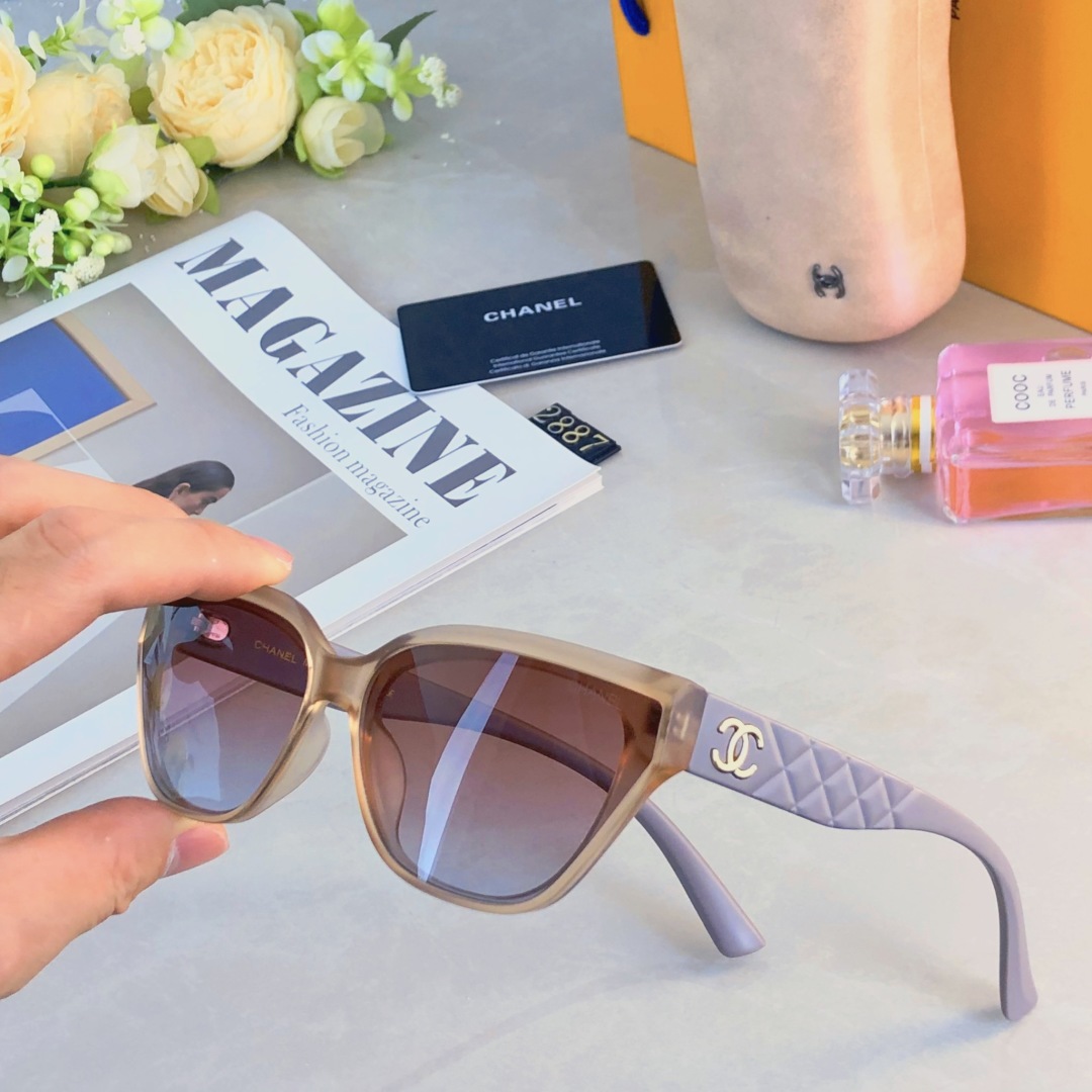 。。Chane*复古小框个性太阳眼镜网红风高级感墨镜开车小红书