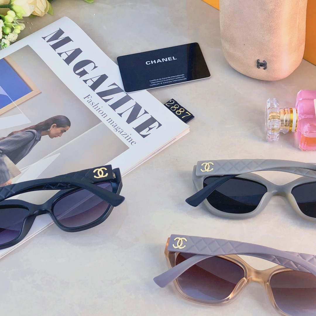 。。Chane*复古小框个性太阳眼镜网红风高级感墨镜开车小红书