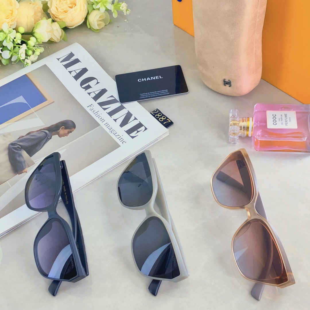 。。Chane*复古小框个性太阳眼镜网红风高级感墨镜开车小红书