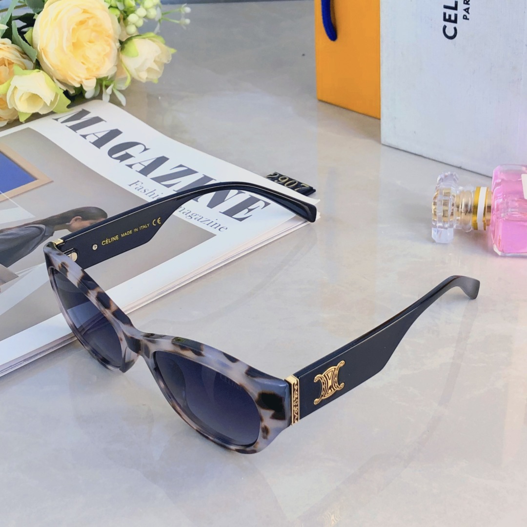 。。Celin*2025新款墨镜女高级感凯旋太阳镜方圆脸窄框太阳眼镜防紫外线