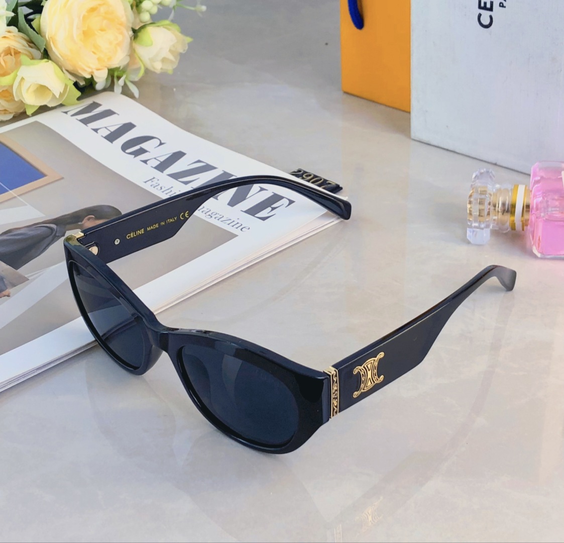 。。Celin*2025新款墨镜女高级感凯旋太阳镜方圆脸窄框太阳眼镜防紫外线