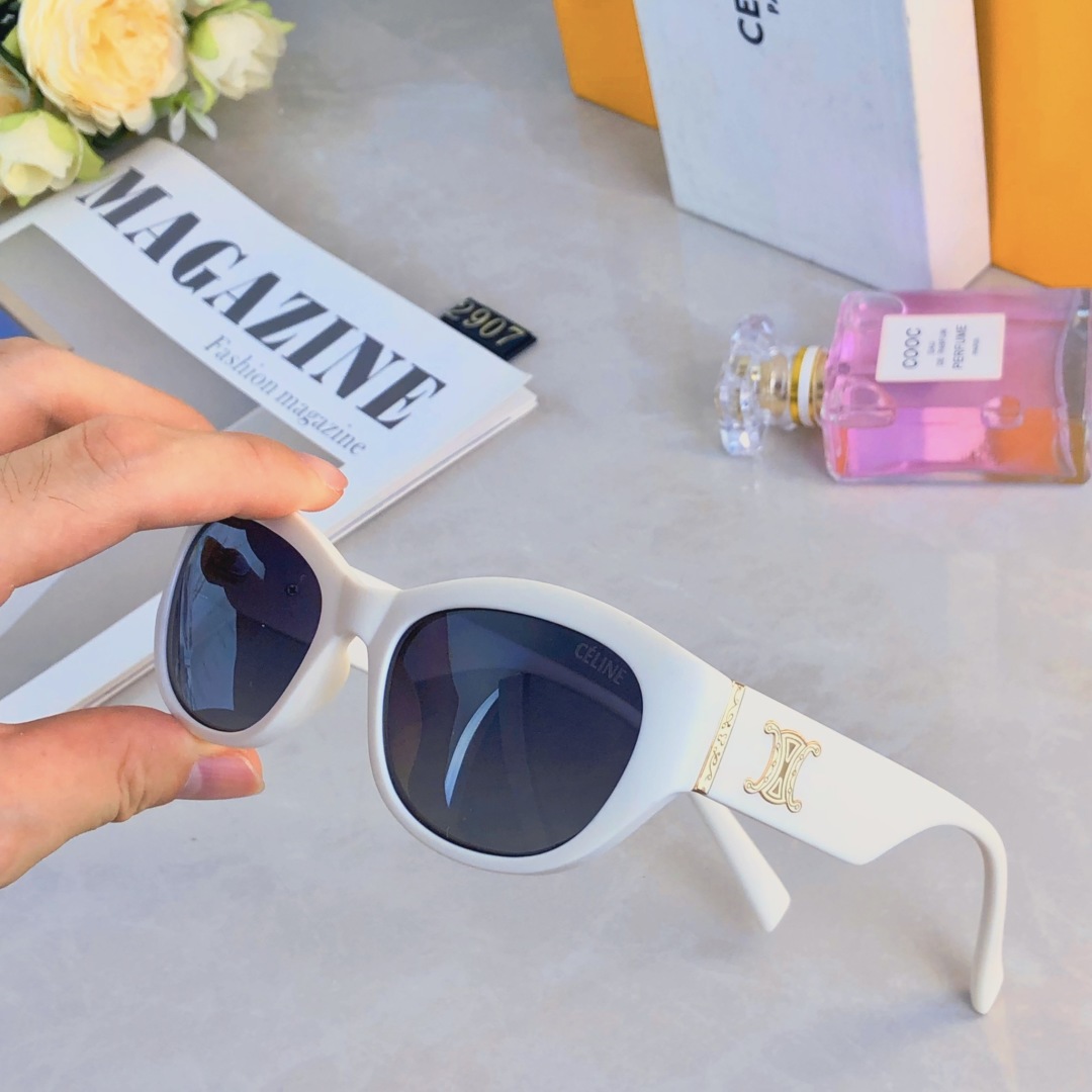 。。Celin*2025新款墨镜女高级感凯旋太阳镜方圆脸窄框太阳眼镜防紫外线