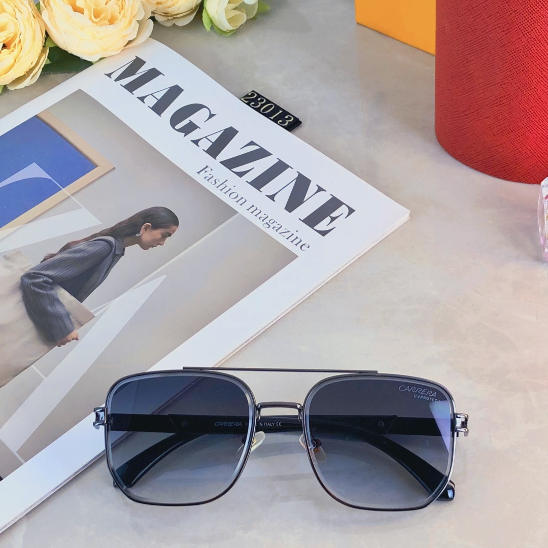 。。卡雷拉复古痞帅男士双梁金属墨镜高端商务风格UV400防晒防紫外线太阳镜