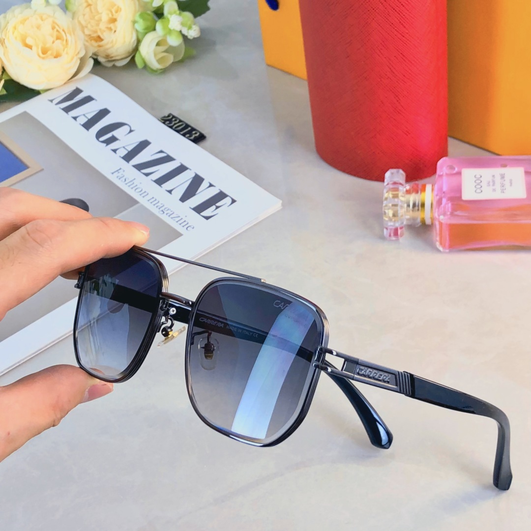 。。卡雷拉复古痞帅男士双梁金属墨镜高端商务风格UV400防晒防紫外线太阳镜