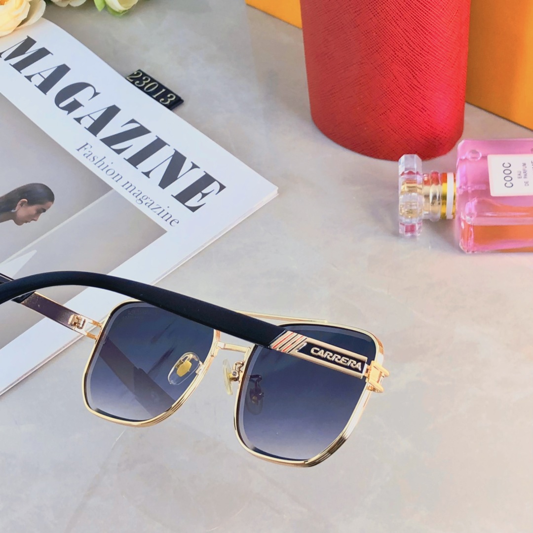 。。卡雷拉复古痞帅男士双梁金属墨镜高端商务风格UV400防晒防紫外线太阳镜
