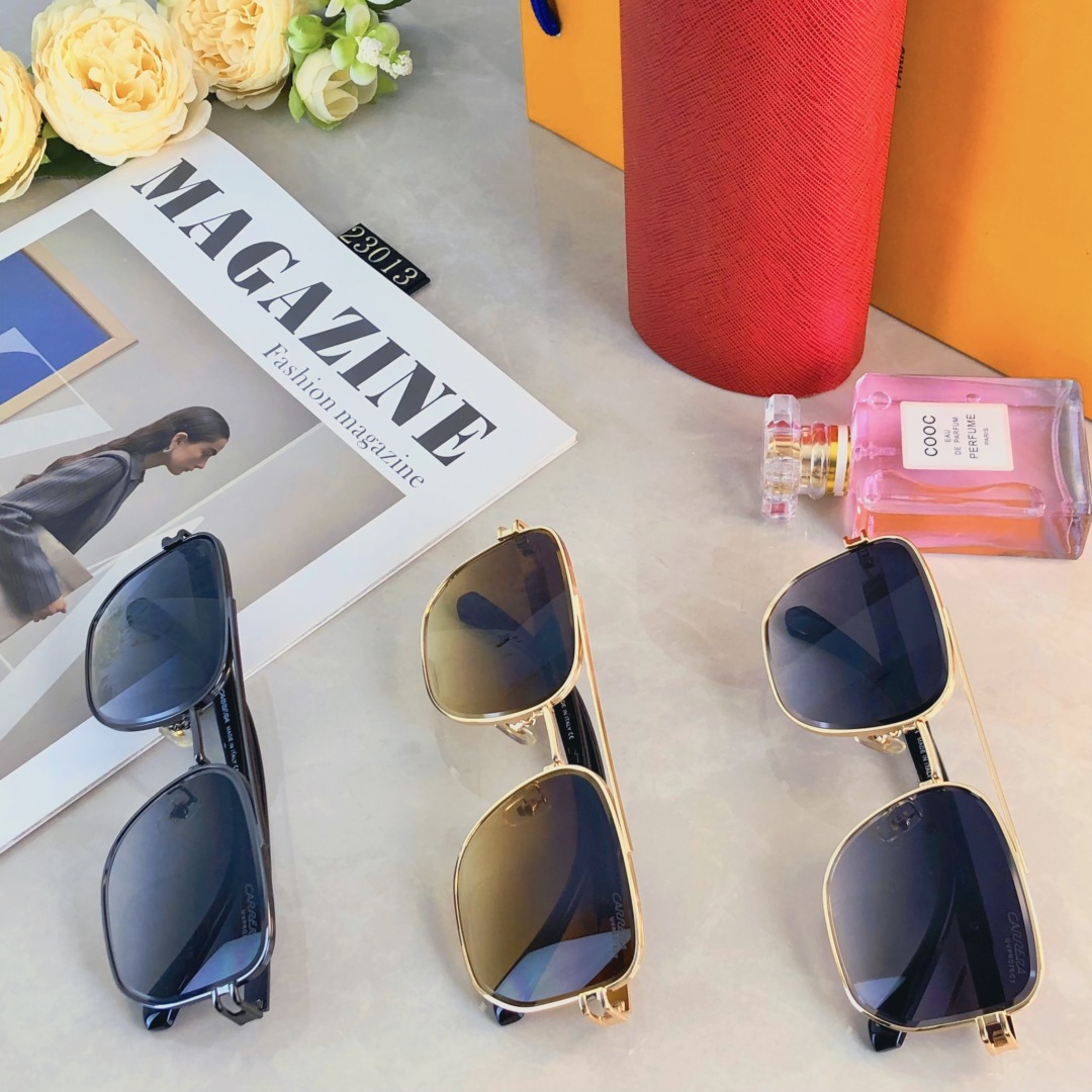 。。卡雷拉复古痞帅男士双梁金属墨镜高端商务风格UV400防晒防紫外线太阳镜