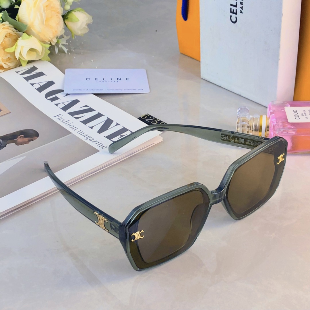 。。Celin*韩版大框黑色圆脸大脸防紫外线遮阳墨镜女潮气质高级感防晒太阳镜