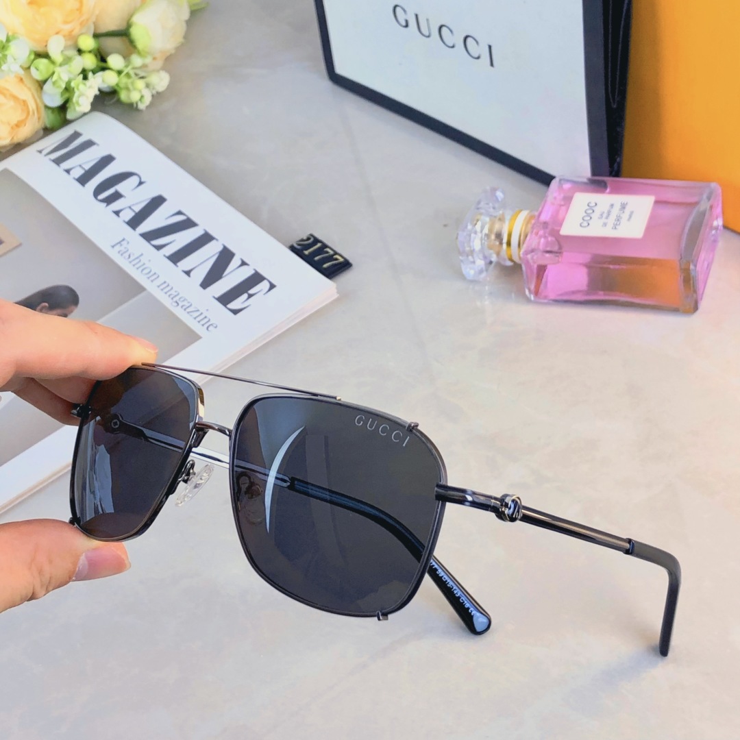 。。Gucc*网红太阳镜男女个性潮海边拍照墨镜百搭大脸显瘦开车防紫外线