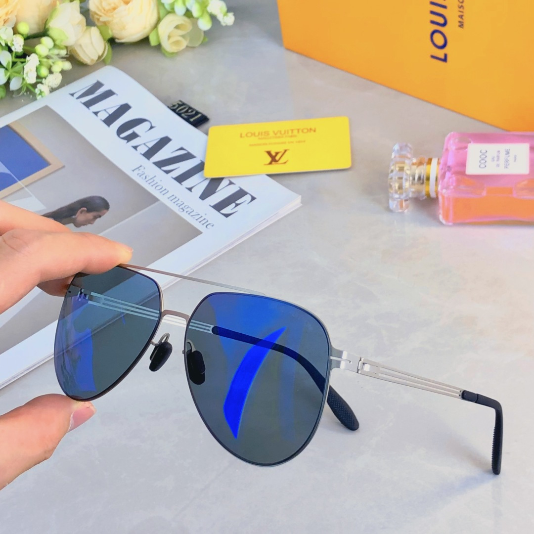 。。Louis vuitto*新款男士蛤蟆镜 超轻超弹不锈钢无螺丝墨镜 经典尼龙偏光太阳镜