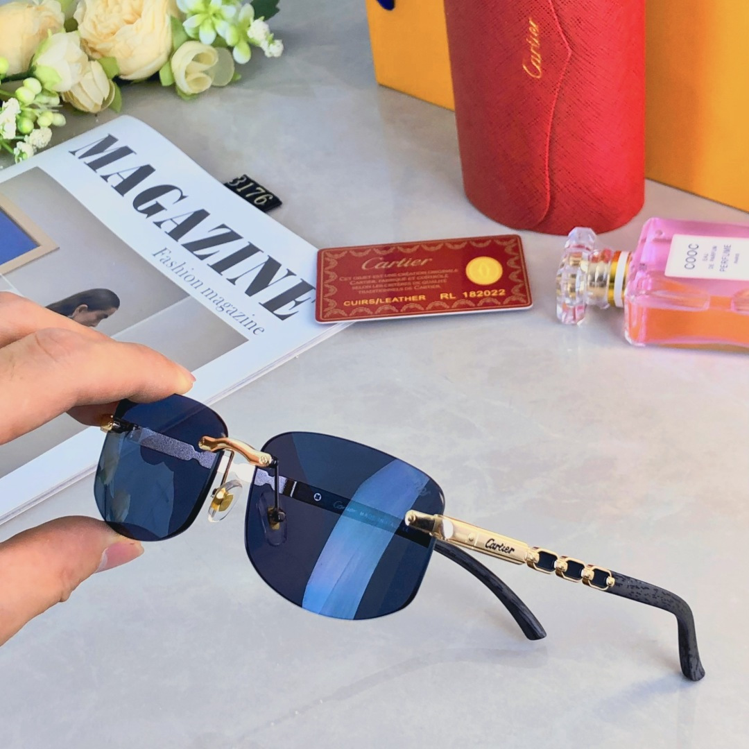 NO:579656,Cartie* new square rimless sunglasses, gentleman's fashion, European and American personalized sunglasses, anti-UV glasses, sunglasses, glasses, cartier19860909Cartie*新款方形无框墨镜绅士时尚欧美个性墨镜防紫外线眼镜墨镜太阳镜,眼镜,cartier,glasses