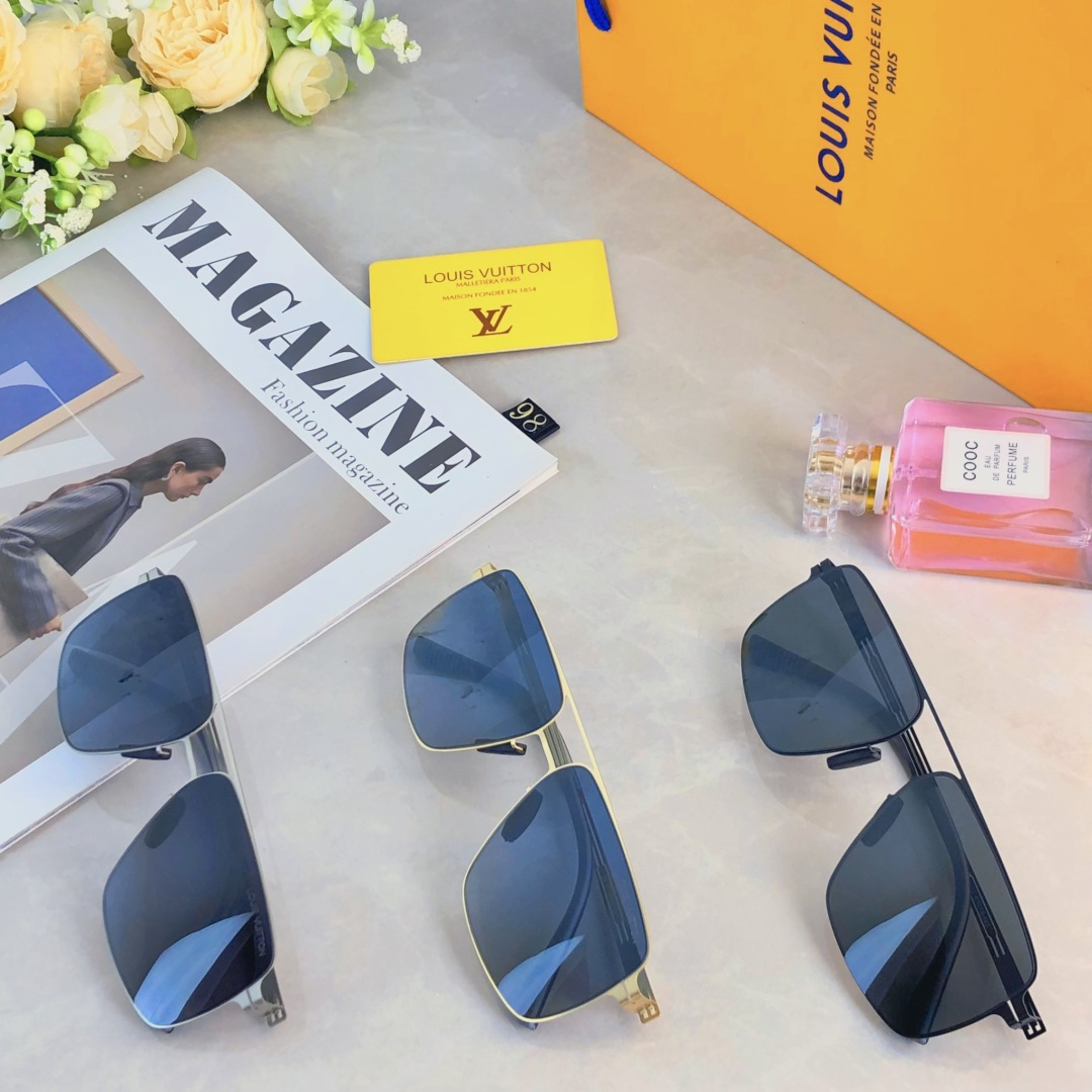 。。Louis vuitto*2025新款尼龙偏光太阳眼镜潮无螺丝开车时尚简约舒适轻渐变色