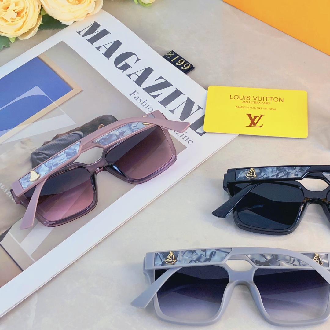 。。Louis vuitto*欧美潮韩流方框黑框太阳镜个性型墨镜痞帅街拍