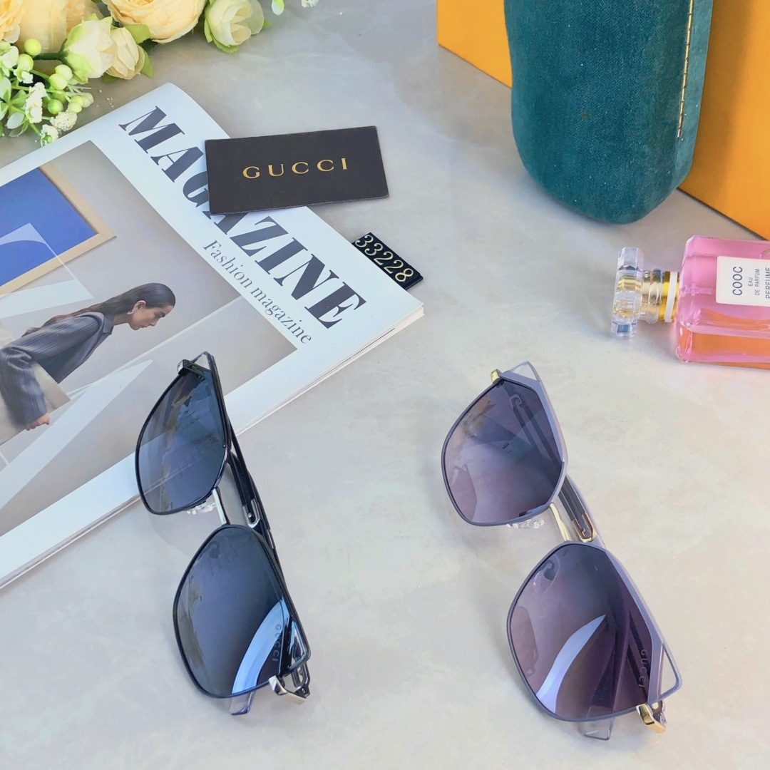 。。Gucc*新款时尚潮流女士偏光太阳镜大框网红防紫外线
