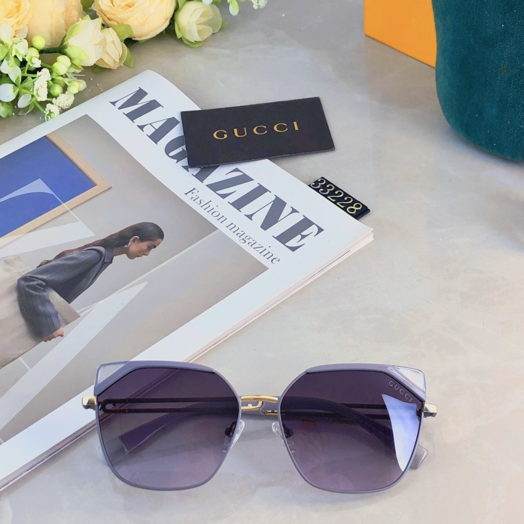 。。Gucc*新款时尚潮流女士偏光太阳镜大框网红防紫外线