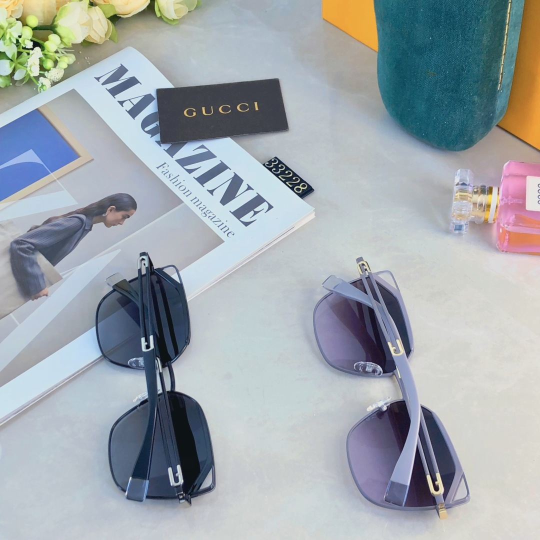 。。Gucc*新款时尚潮流女士偏光太阳镜大框网红防紫外线