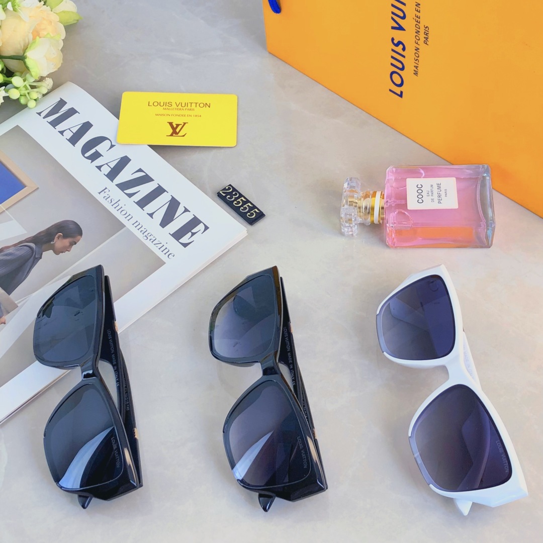 。。Louis vuitto*法式复古港风猫眼墨镜女款2025新款显脸小太阳眼镜旅游拍照