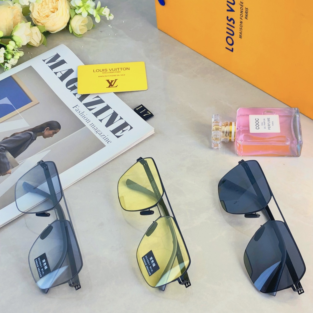 。。Louis vuitto*时尚尼龙偏光太阳镜 潮流金属男款墨镜 超轻司机开车钓鱼遮阳眼镜