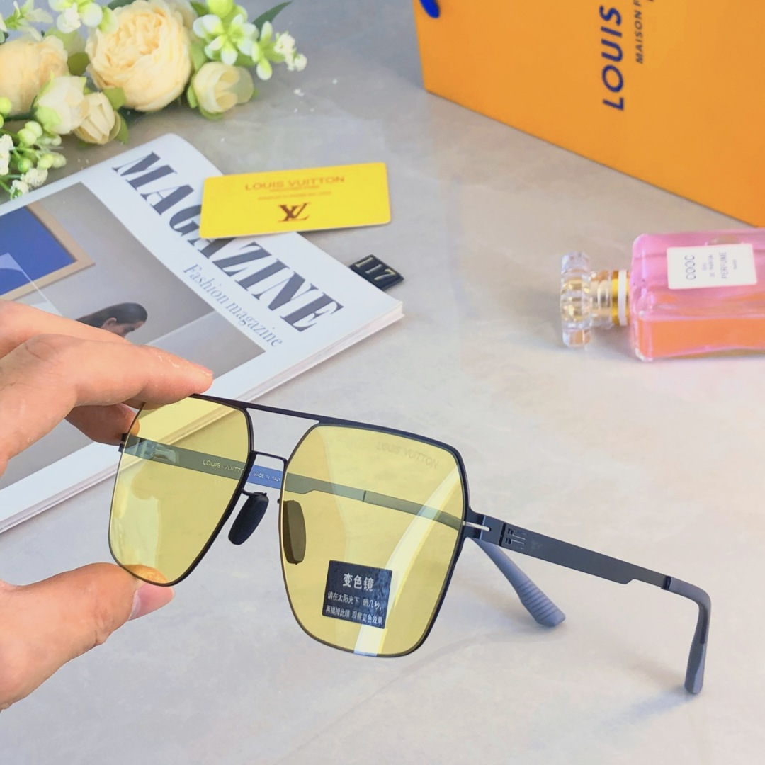 。。Louis vuitto*时尚尼龙偏光太阳镜 潮流金属男款墨镜 超轻司机开车钓鱼遮阳眼镜