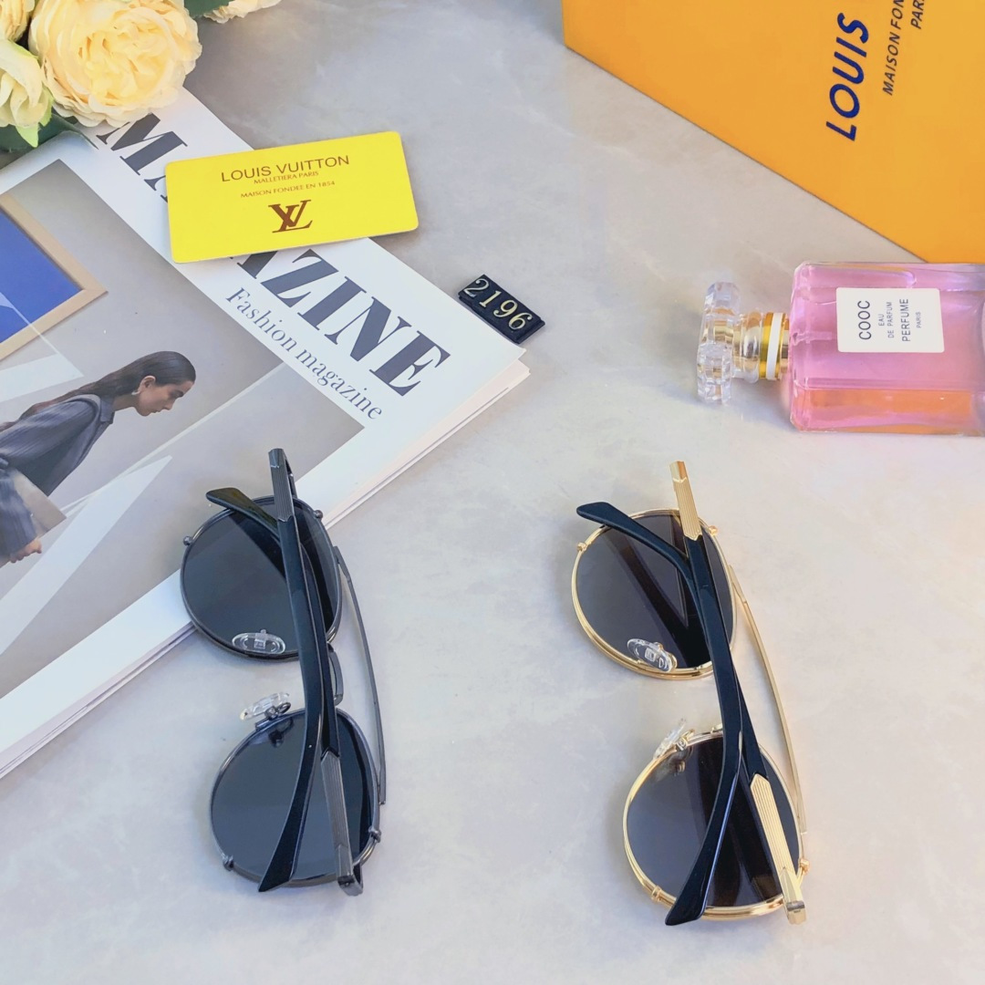 。。Louis vuitto*ins新款金属墨镜潮复古港风网红街拍防晒太阳眼镜